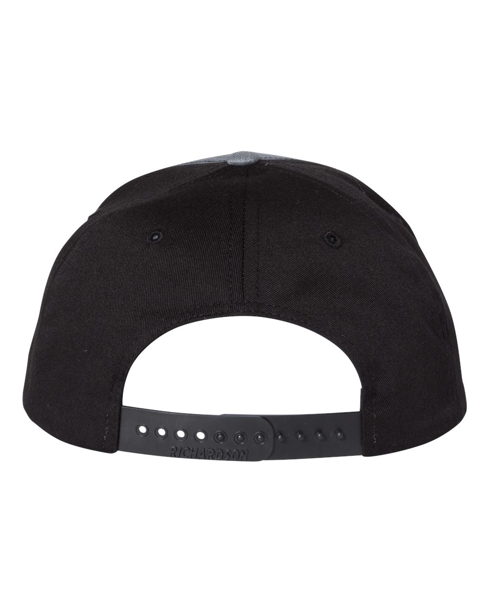 Rear View of Heather Grey/ Black Twill Back Trucker Cap - 312
