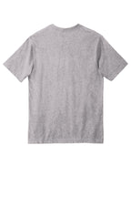 Rear View of Heather Grey Carhartt Workwear Pocket Short Sleeve T-Shirt. CTK87