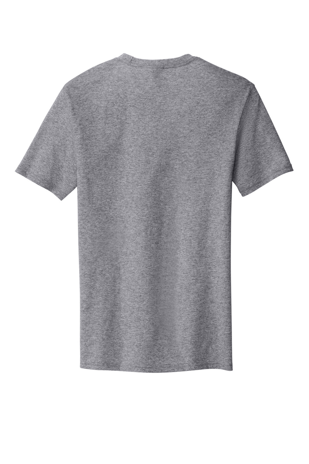 Rear View of Heather Grey District The Concert Tee DT5000