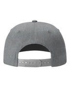 Rear View of Heather Grey Twill Back Trucker Cap - 312
