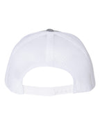 Rear View of Heather Grey/ White Retro Trucker Cap - 6606
