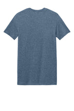 Rear View of Heather Indigo Gildan Softstyle T-Shirt. 64000