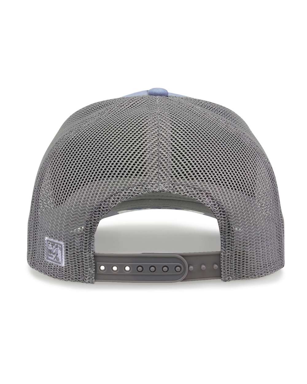 Rear View of Heather Light Blue Everyday Trucker Cap - GB452E