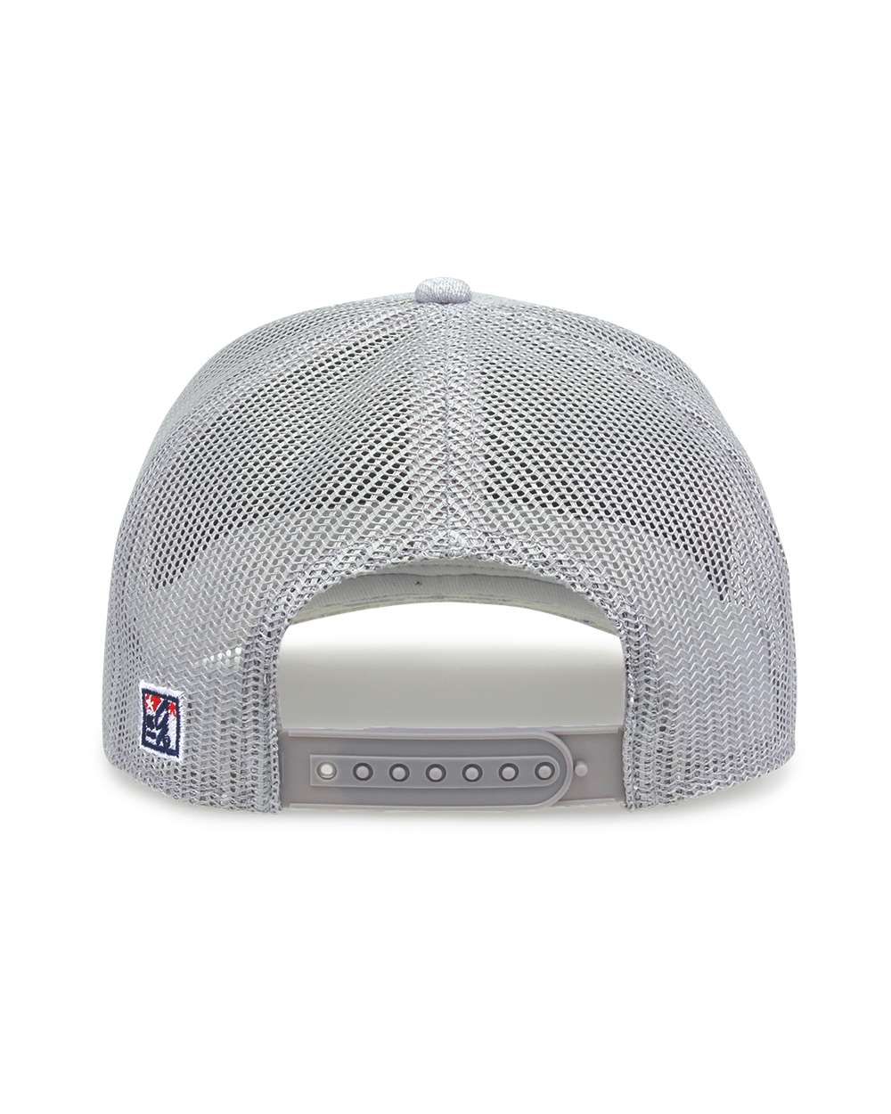 Rear View of Heather Light Grey Everyday Trucker Cap - GB452E