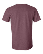 Rear View of Heather Maroon Softstyle® T-Shirt - 64000