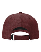 Rear View of Heather Maroon Sustainable Performance Cap - 224RE