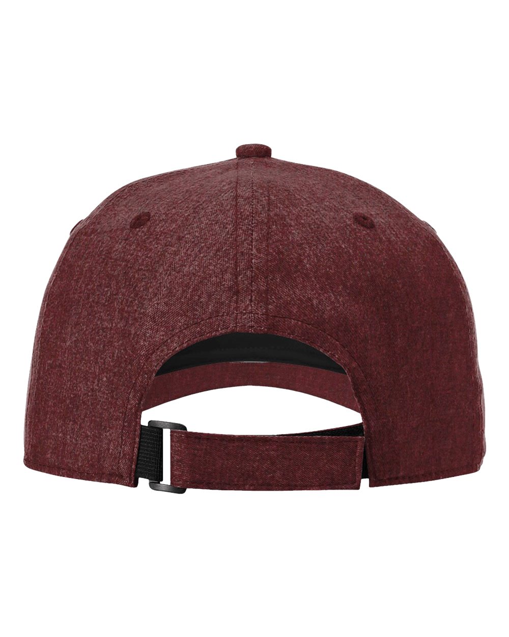 Rear View of Heather Maroon Sustainable Performance Cap - 224RE