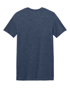 Rear View of Heather Navy Gildan Softstyle T-Shirt. 64000