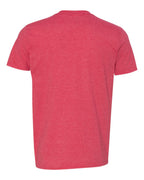 Rear View of Heather Red Softstyle® T-Shirt - 64000