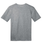 Rear View of Heather Steel District Perfect Weight Tee. DT104