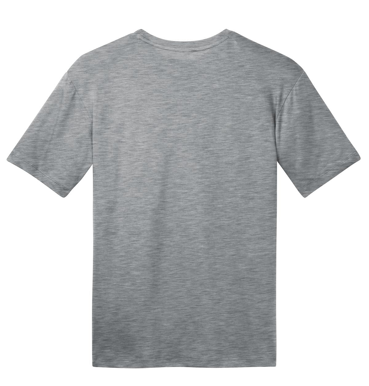 Rear View of Heather Steel District Perfect Weight Tee. DT104