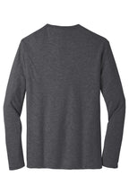 Rear View of Heathered Char District Very Important Tee Long Sleeve. DT6200