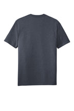Rear View of Heathered Navy District Re-Tee DT8000