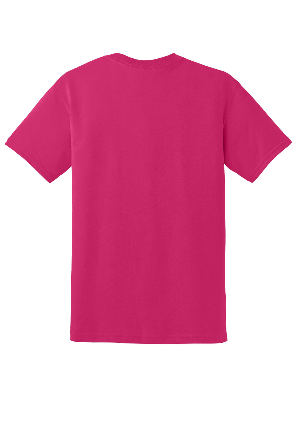 Rear View of Heliconia Gildan DryBlend 50 Cotton/50 Poly T-Shirt. 8000