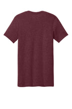 Rear View of Ht Cardinal BELLA+CANVAS Unisex Heather CVC Short Sleeve Tee. BC3001CVC