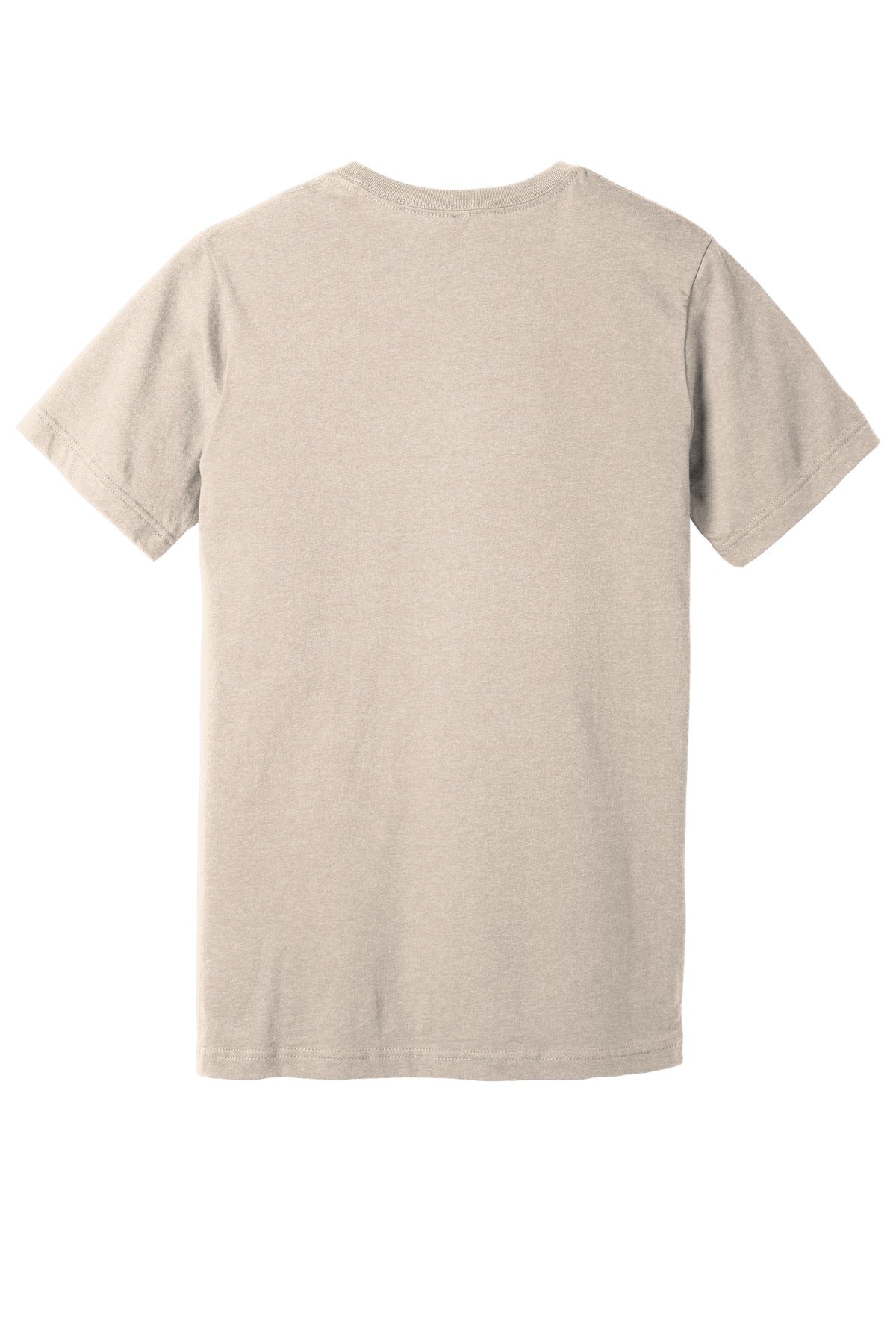 Rear View of Ht Dust BELLA+CANVAS Unisex Heather CVC Short Sleeve Tee. BC3001CVC