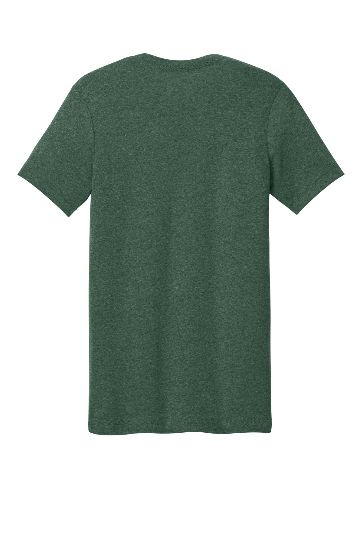 Rear View of Ht Forest BELLA+CANVAS Unisex Heather CVC Short Sleeve Tee. BC3001CVC