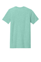 Rear View of Ht Mint BELLA+CANVAS Unisex Heather CVC Short Sleeve Tee. BC3001CVC