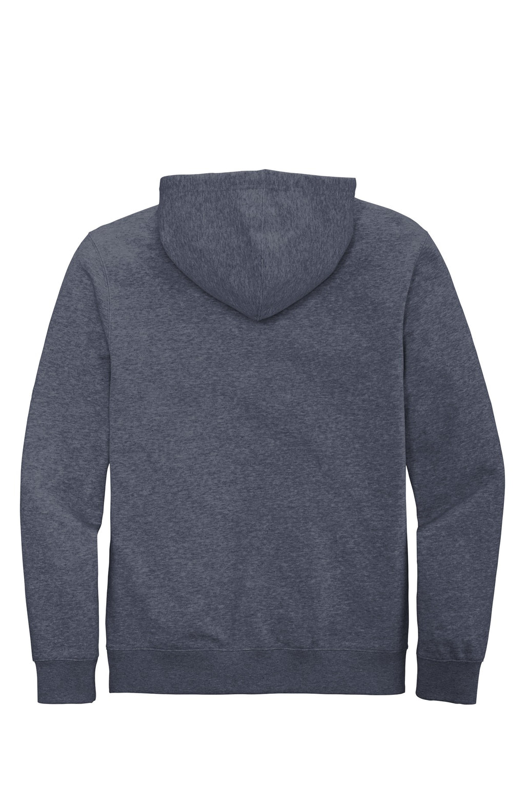 Rear View of Ht Navy District V.I.T. Fleece Full-Zip Hoodie DT6102