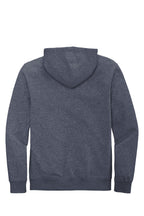 Rear View of Ht Navy District V.I.T. Fleece Full-Zip Hoodie DT6102