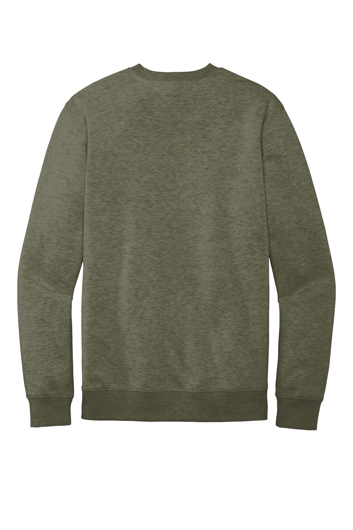 Rear View of Ht Olive District V.I.T. Fleece Crew DT6104