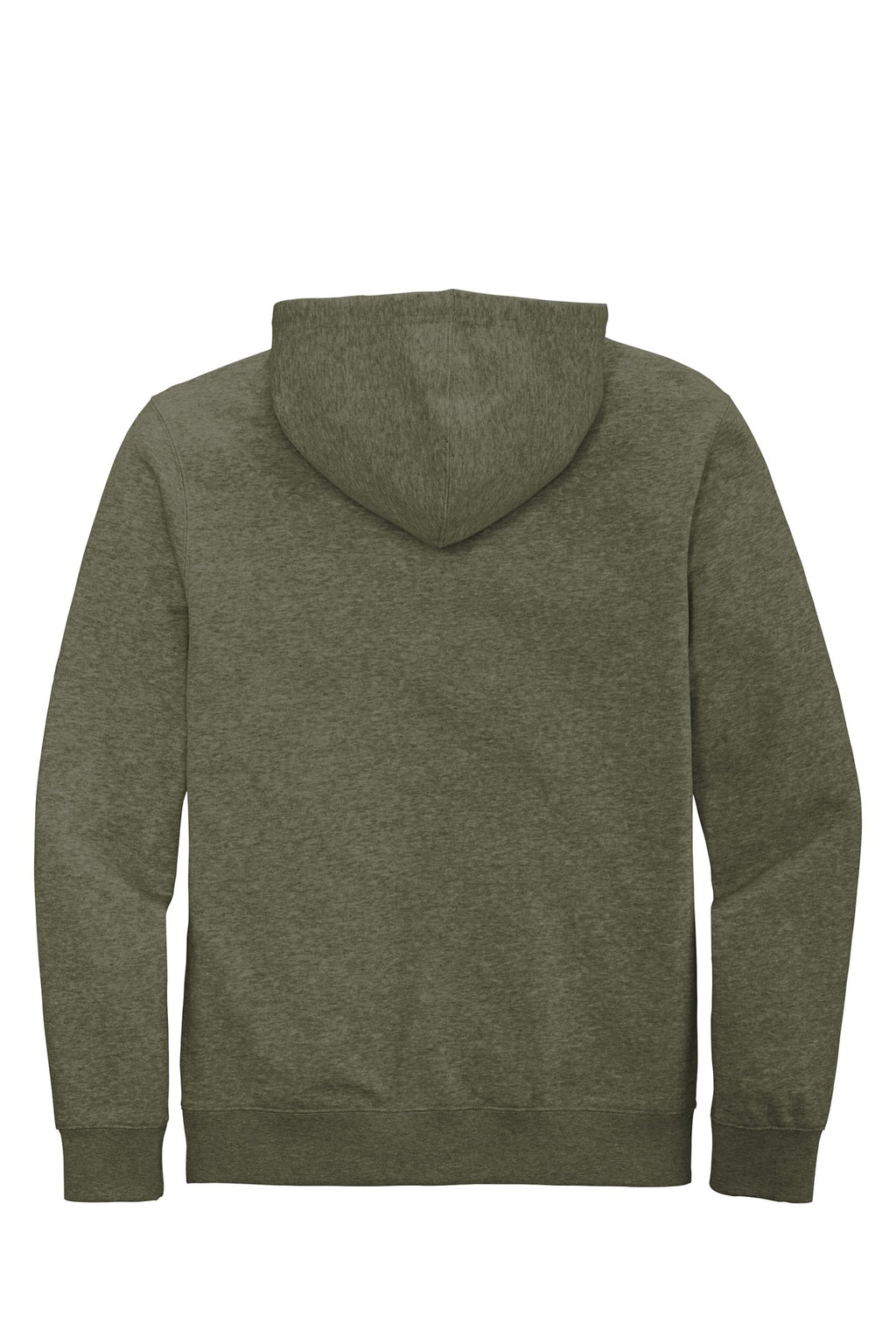 Rear View of Ht Olive District V.I.T. Fleece Full-Zip Hoodie DT6102