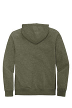 Rear View of Ht Olive District V.I.T. Fleece Full-Zip Hoodie DT6102