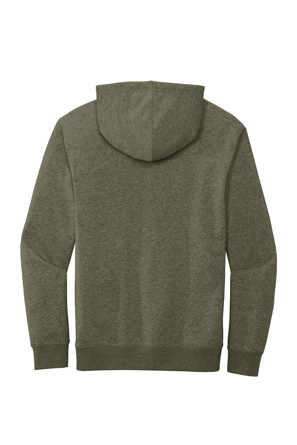 Rear View of Ht Olive District V.I.T. Fleece Hoodie DT6100