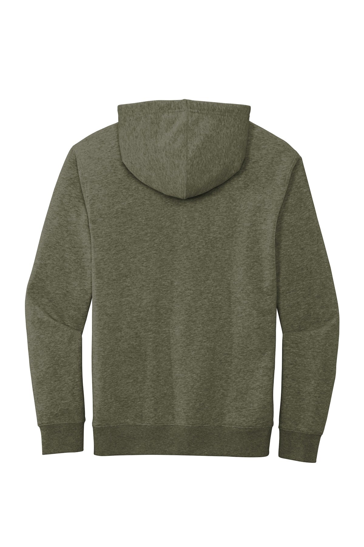 Rear View of Ht Olive District V.I.T. Fleece Hoodie DT6100