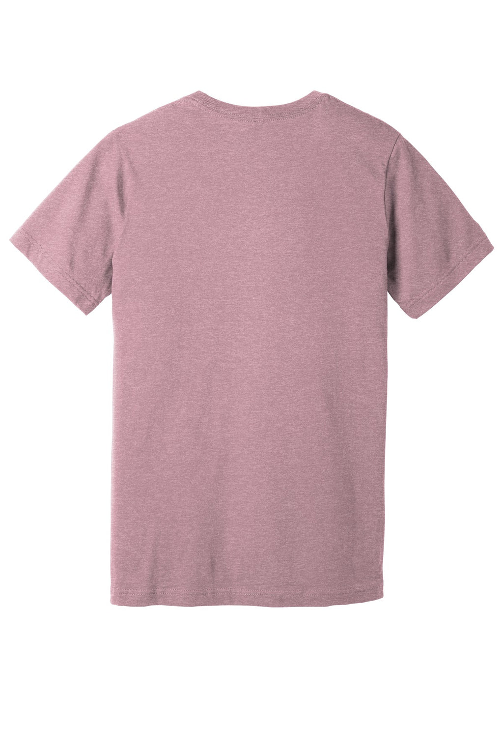 Rear View of Ht Orchid BELLA+CANVAS Unisex Heather CVC Short Sleeve Tee. BC3001CVC