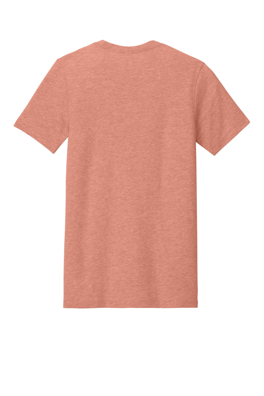 Rear View of Ht Sunset BELLA+CANVAS Unisex Heather CVC Short Sleeve Tee. BC3001CVC