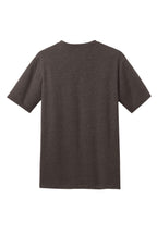 Rear View of Hthr Brown District Perfect Blend CVC Tee. DM108