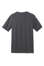 Rear View of Hthr Charcoal District Perfect Blend CVC Tee. DM108