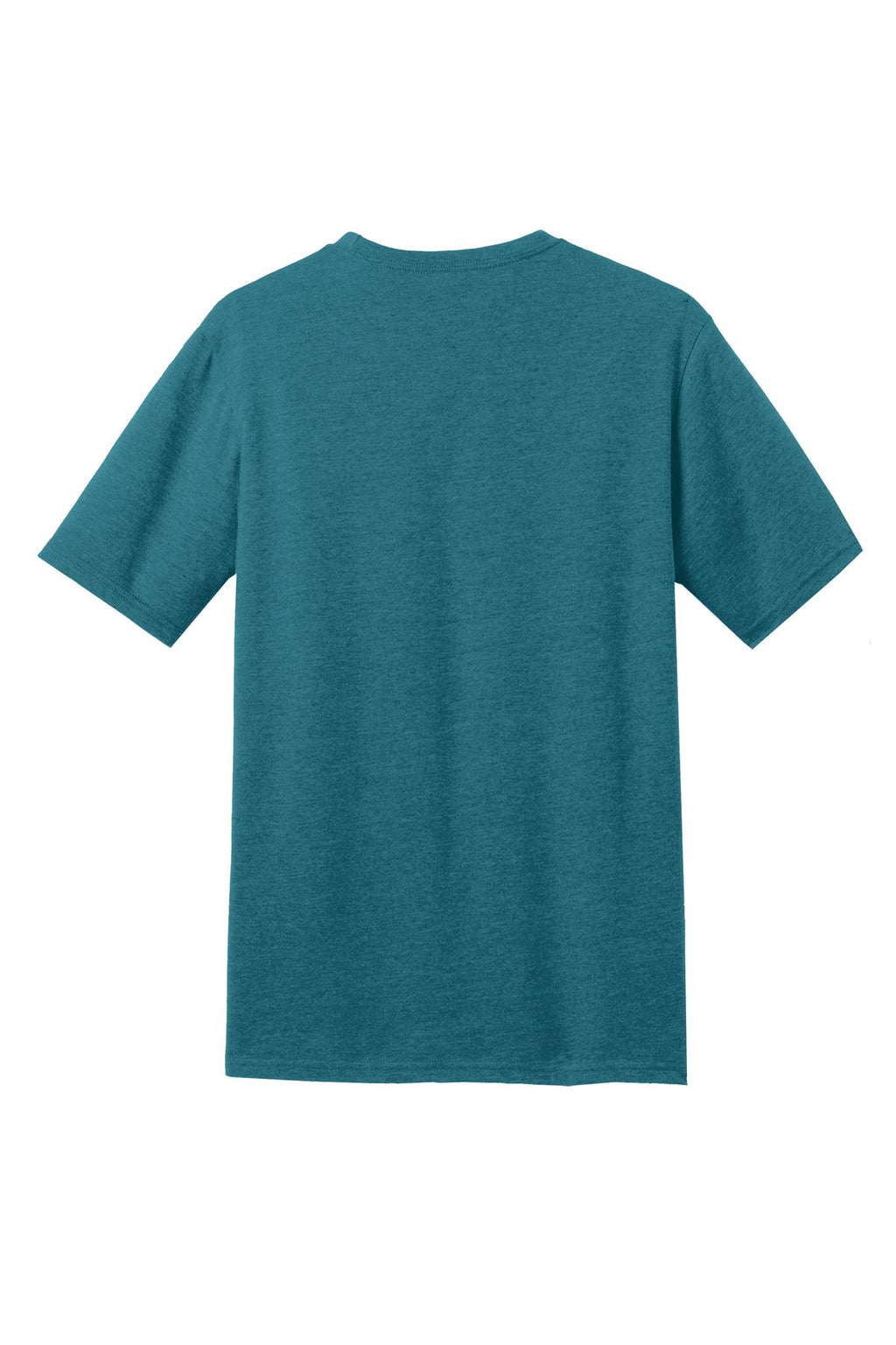 Rear View of Hthr Teal District Perfect Blend CVC Tee. DM108