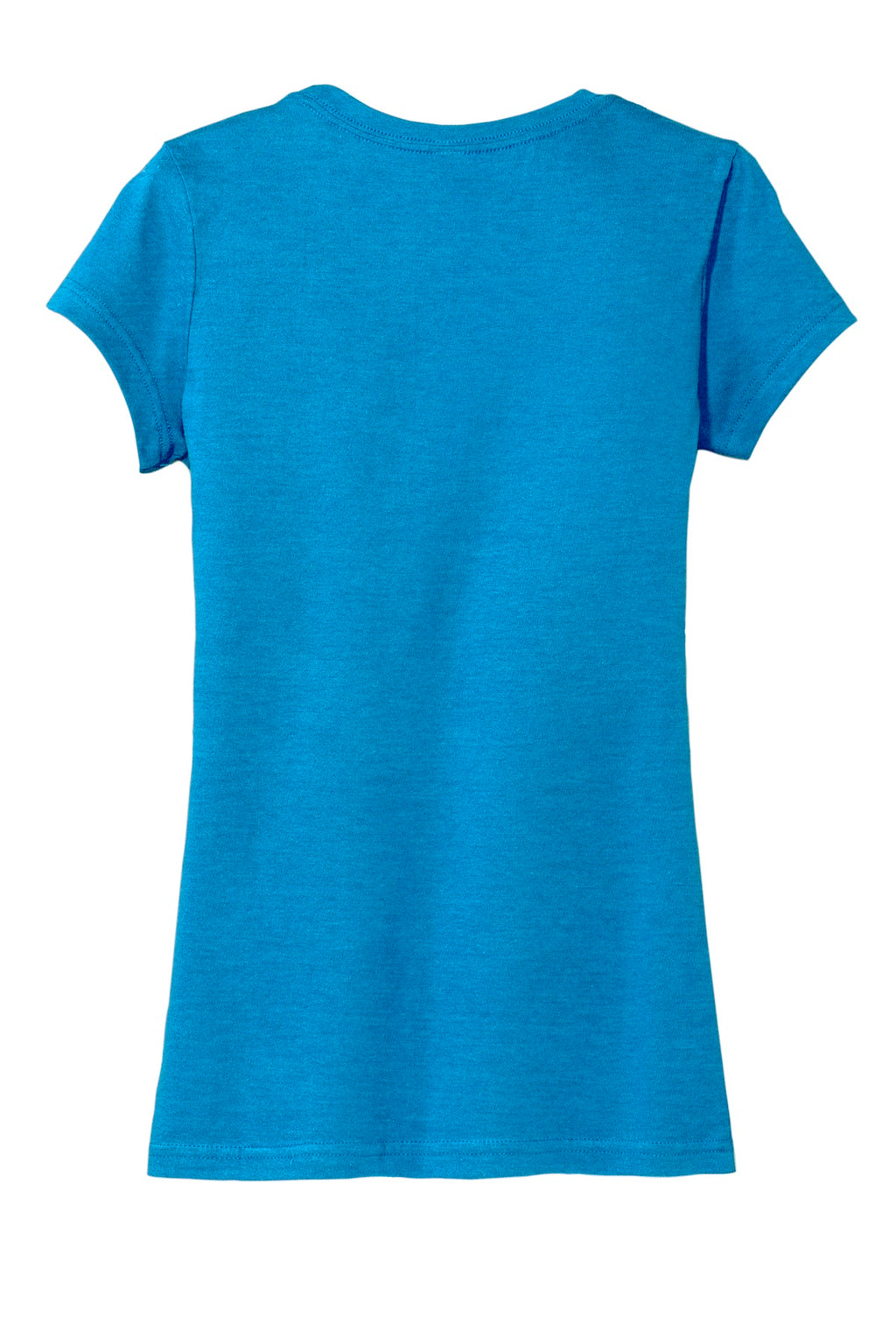Rear View of Hthrd Brt Turq District Women's Fitted Very Important Tee . DT6001