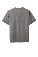 Rear View of Hthrd Charcoal CornerStone Workwear Pocket Tee CS430