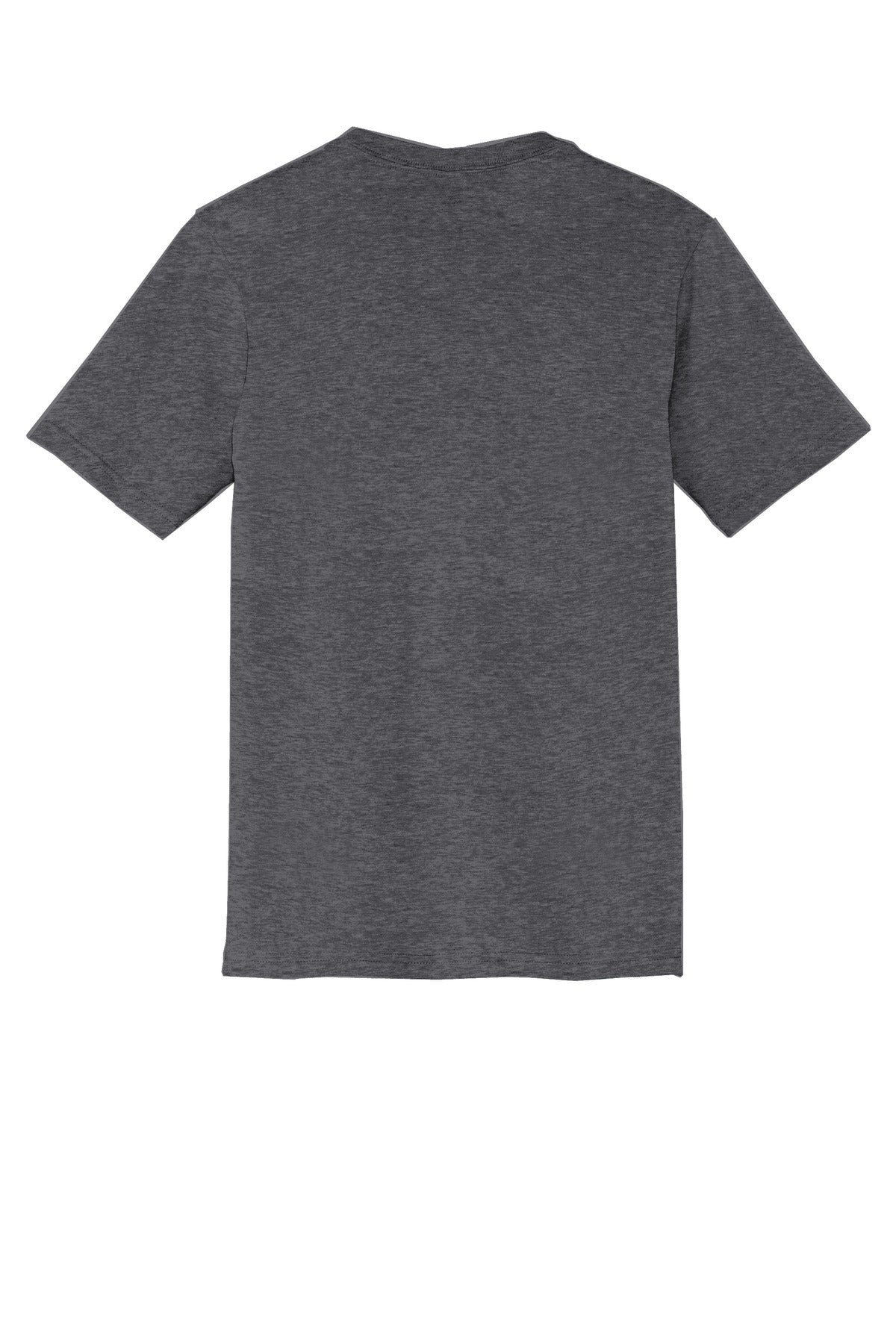 Rear View of Hthrd Charcoal District Very Important Tee V-Neck. DT6500