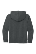 Rear View of Hthrd Charcoal District Youth V.I.T. Fleece Hoodie DT6100Y
