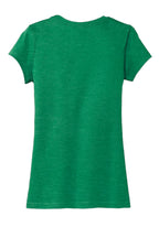 Rear View of Hthrd Kelly Gn District Women's Fitted Very Important Tee . DT6001