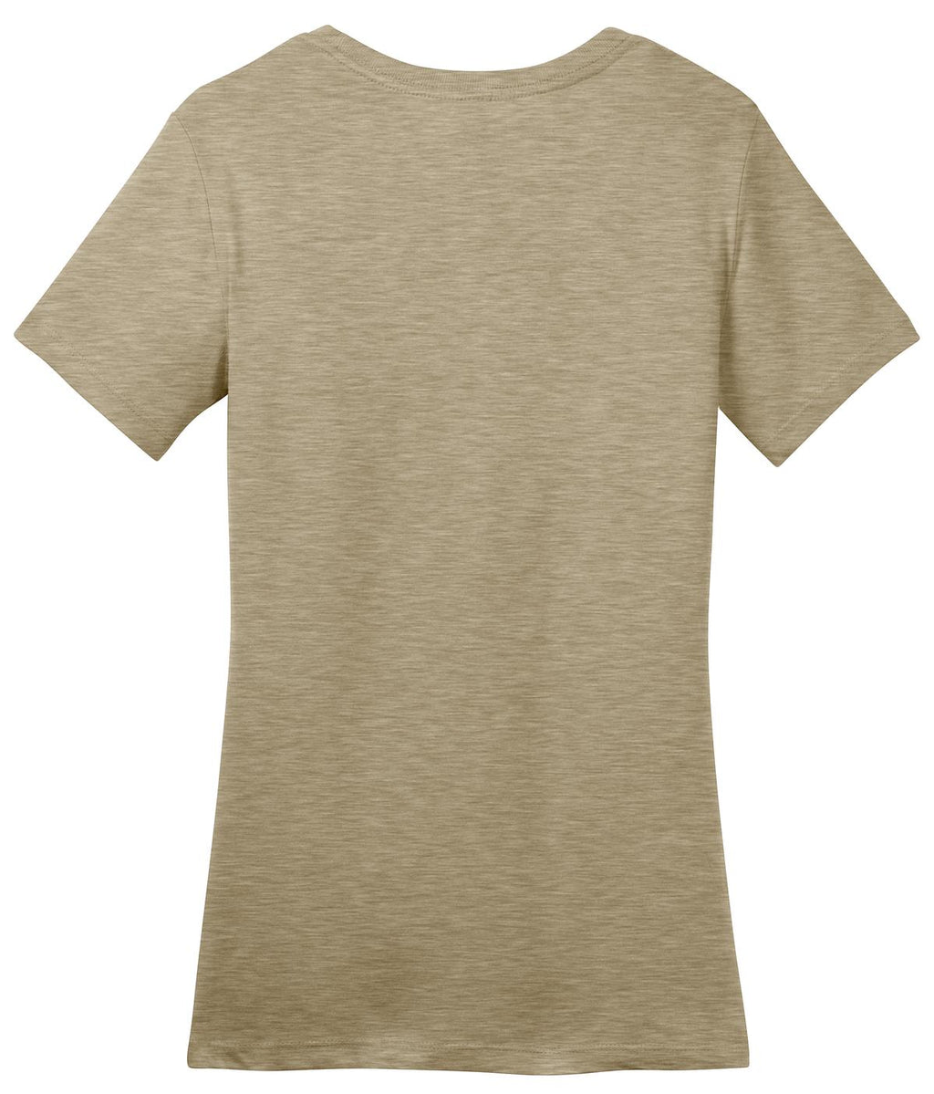 Rear View of Hthrd Latte District Women's Perfect Weight Tee. DM104L