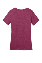 Rear View of Hthrd Loganbry District Women's Perfect Weight Tee. DM104L