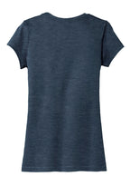Rear View of Hthrd Navy District Women's Fitted Very Important Tee . DT6001