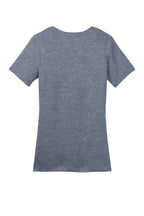 Rear View of Hthrd Navy District Women's Perfect Weight Tee. DM104L