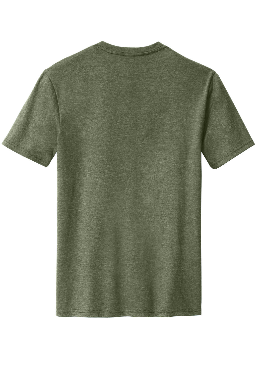 Rear View of Hthrd Olive District Perfect Blend CVC Tee. DM108