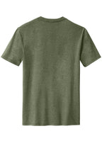 Rear View of Hthrd Olive District Perfect Blend CVC Tee. DM108