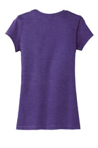 Rear View of Hthrd Purple District Women's Fitted Very Important Tee . DT6001
