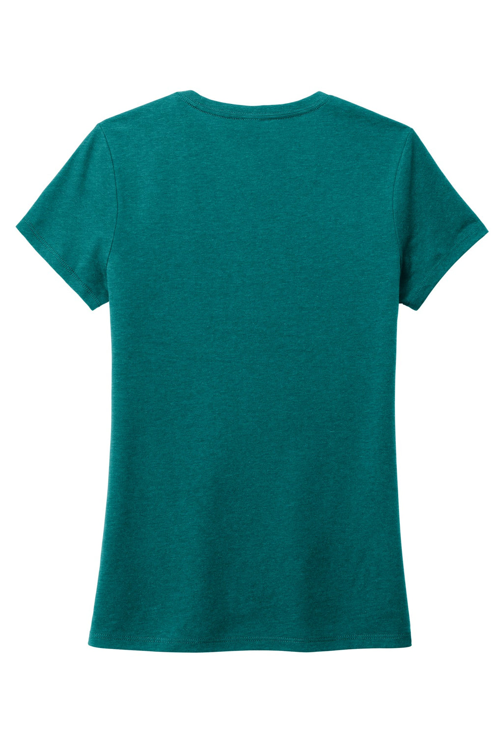 Rear View of Hthrd Teal District Women's Perfect Tri Tee. DM130L
