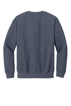 Rear View of HthrDkNavy Gildan Heavy Blend Crewneck Sweatshirt. 18000