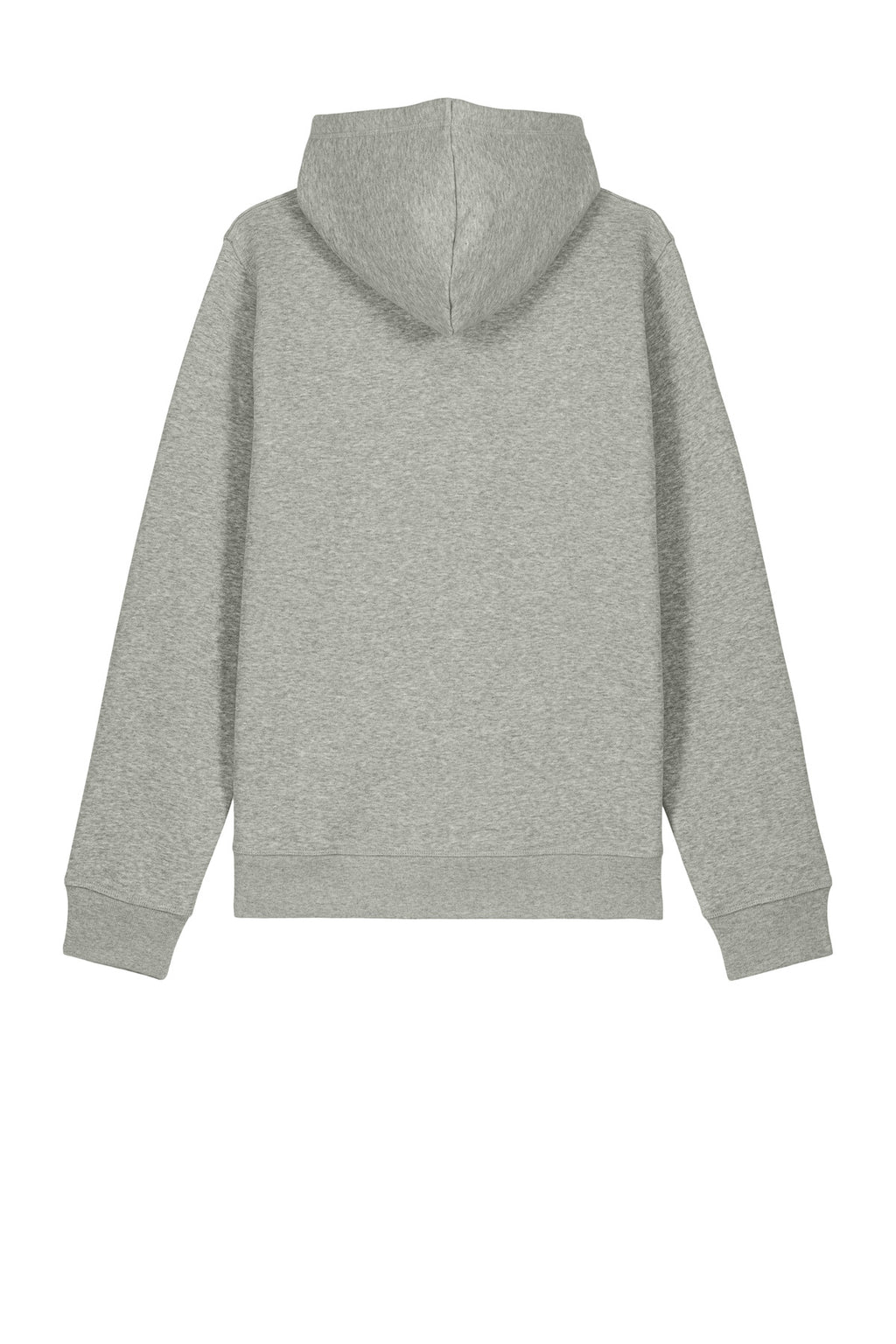 Rear View of HthrGrey Stanley/Stella Unisex Drummer 2.0 Hooded Sweatshirt SXU009
