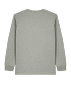 Rear View of HthrGrey Stanley/Stella Unisex Freestyler Heavyweight Long Sleeve Tee SXU023